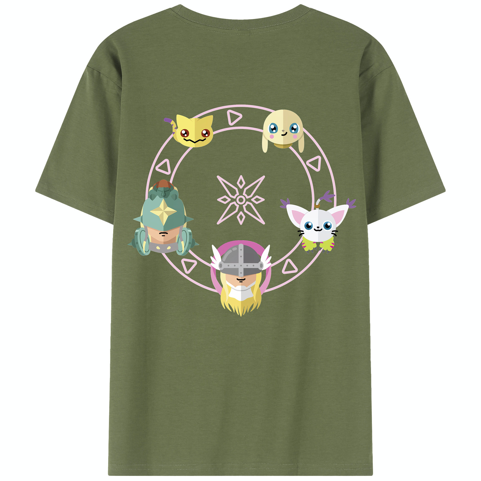 （画像用） Digimon デジタルモンスター/デジモン 綿100％半袖Tシャツ（背面プリント）